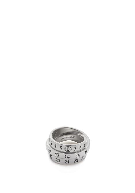 triple logo ring unisex silver MM6 MAISON MARGIELA | SM6UQ0073 P6627956